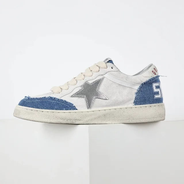 Golden Goose Sneakers Super-Star distressed star product detail image 3