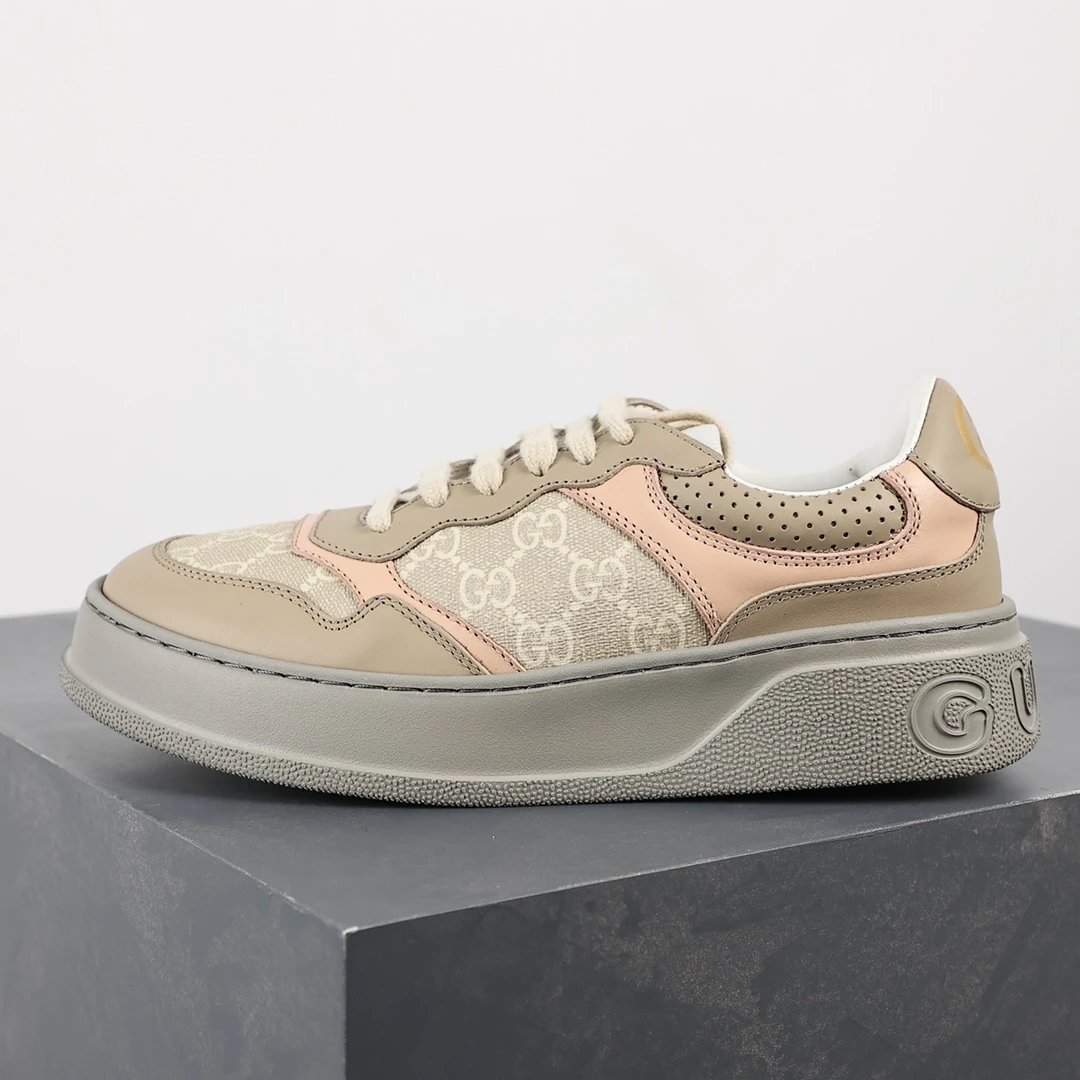 Gucci Sneakers Low-Top Chunky Platform — Gucci cookie shoes apricot