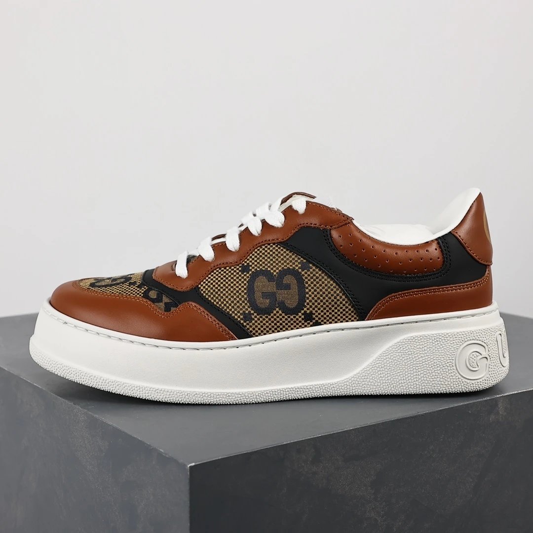 Gucci Sneakers Low-Top Chunky Platform — Gucci Cookie Shoes Brown