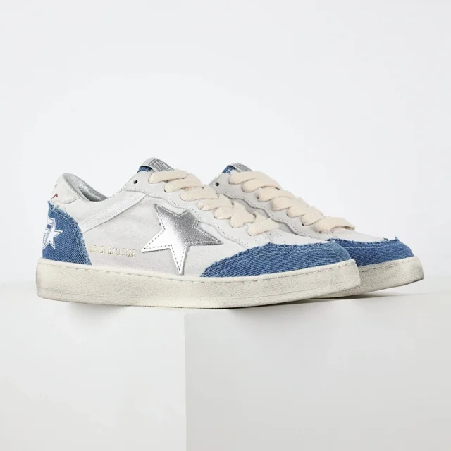 Golden Goose Sneakers Super-Star distressed star product detail image 4