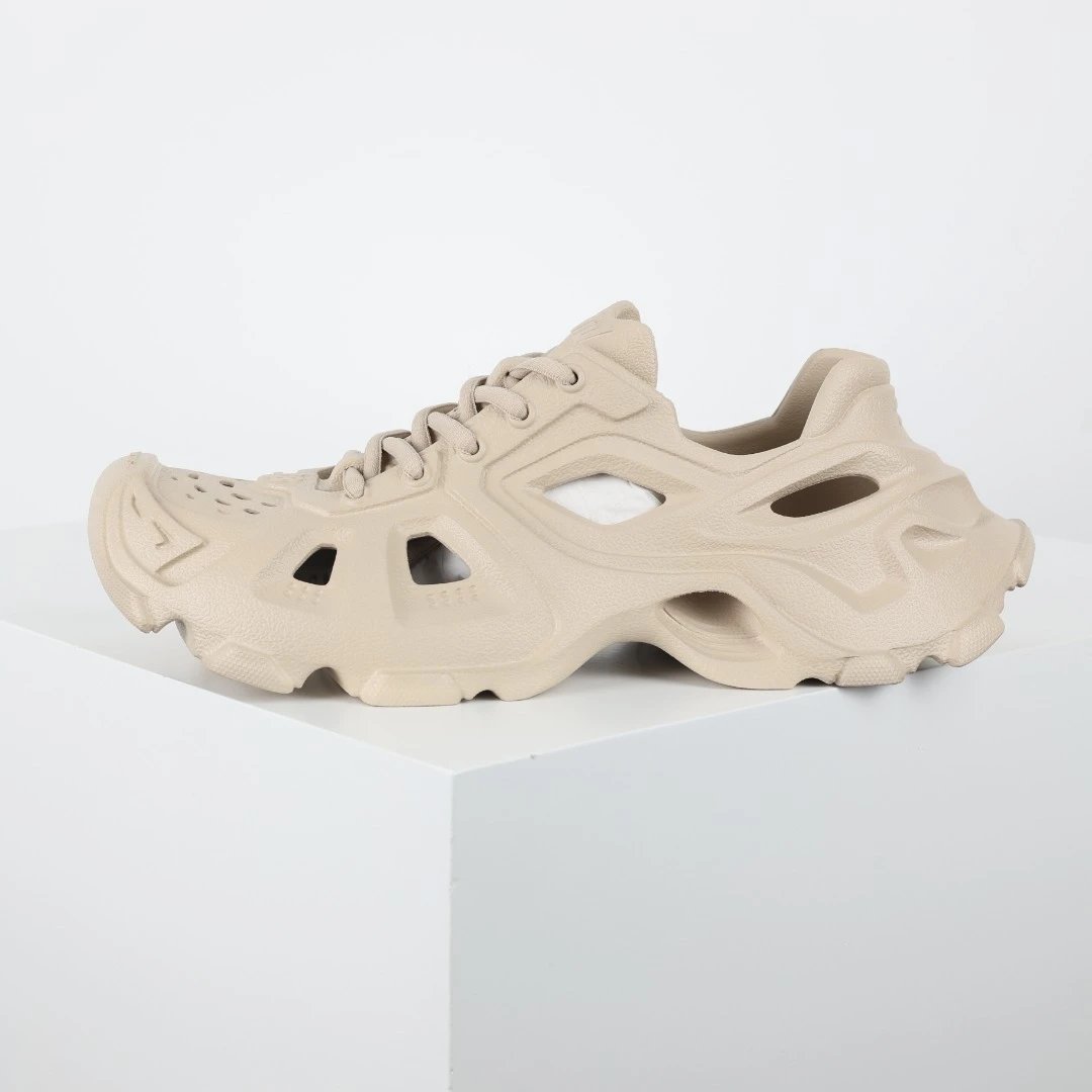Unbranded Sneakers Lace-Up Cutout Chunky — Balenciaga cave drag apricot