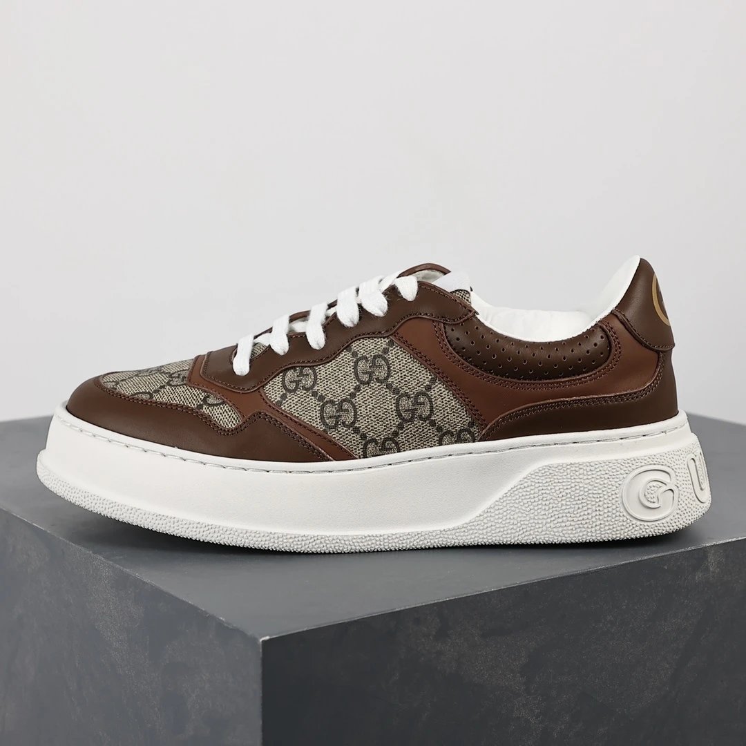 Gucci Sneakers Low-Top Chunky Platform — Gucci Cookie Shoes White Brown