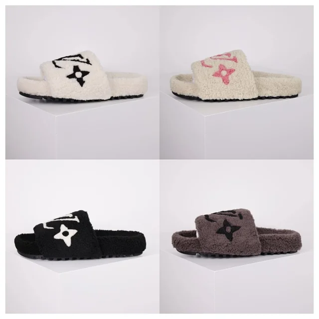 Louis Vuitton Slippers A2 plush open-toe slide product detail image 1