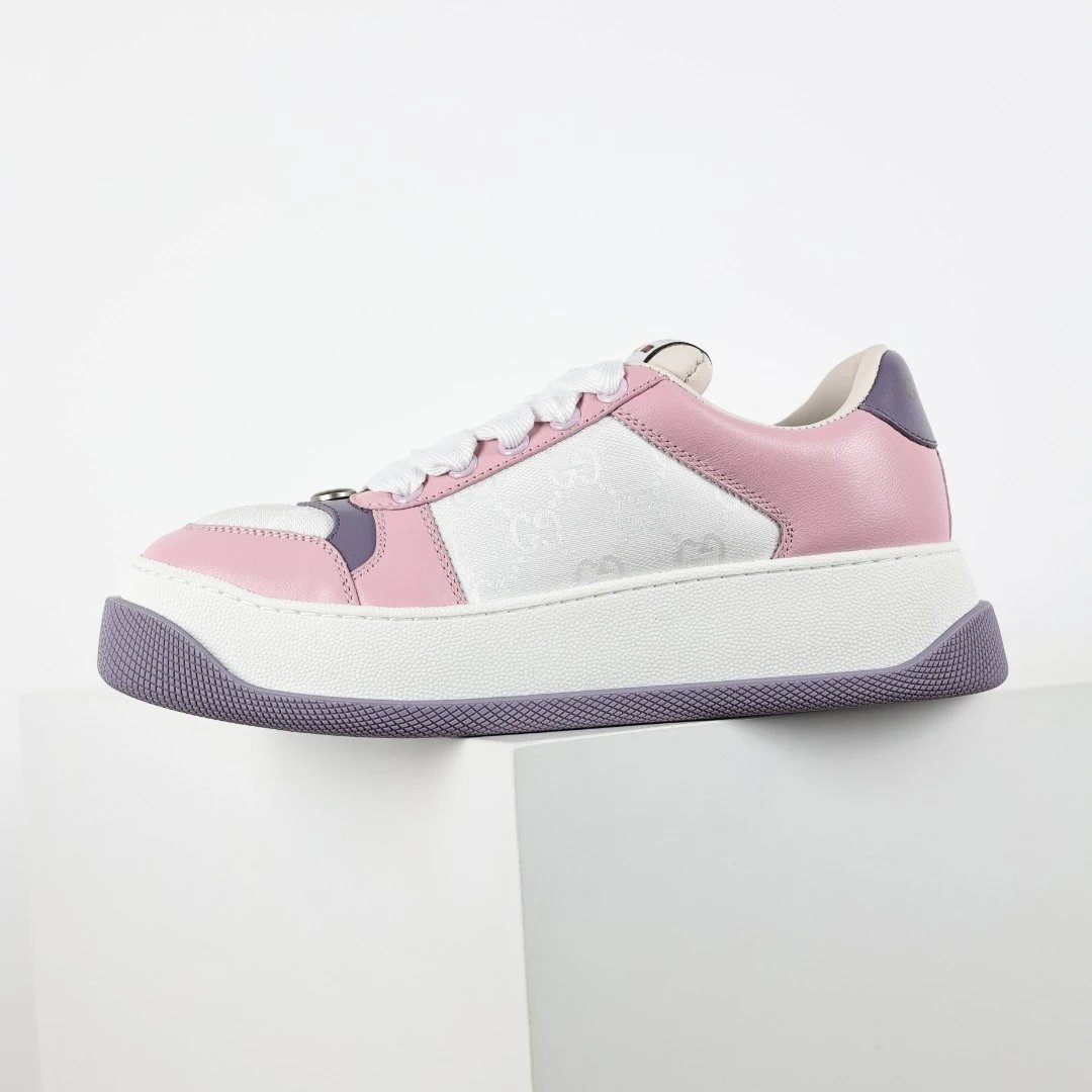 Gucci Sneakers Basket platform — Gucci platform small dirty shoes pink