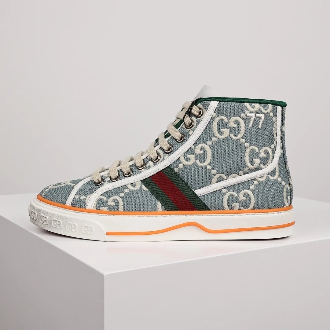 Gucci Sneakers Tennis 1977 high-top canvas — Gucci 1997 Sneakers High-top Gray Blue