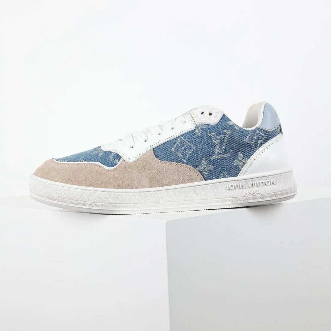 Louis Vuitton Sneakers Low-top lace-up — LV board shoes denim blue