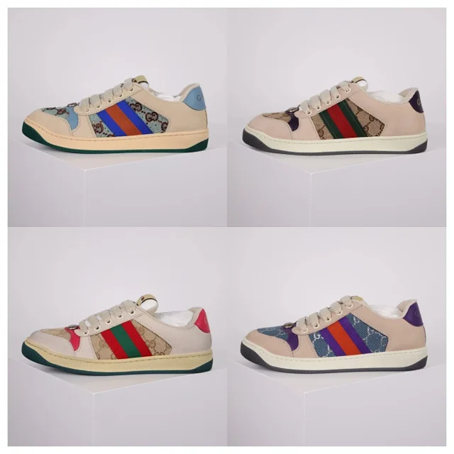Gucci Sneakers Screener low-top with GG canvas and Web stripe product detail image 1