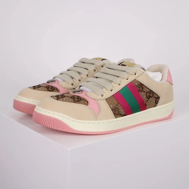 Gucci Sneakers Screener low-top with GG canvas and Web stripe product detail image 17