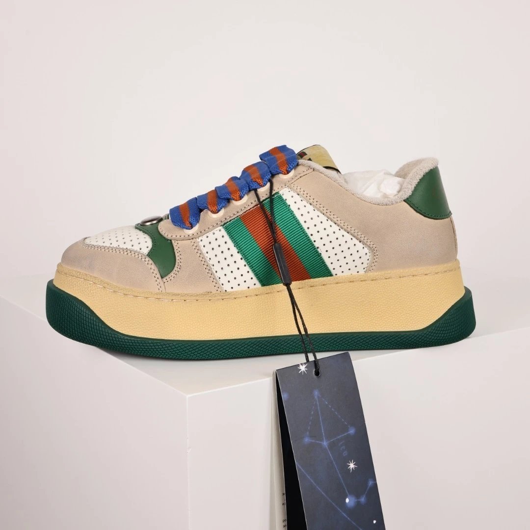 Gucci Sneakers Basket platform — Gucci platform small dirty shoes classic color