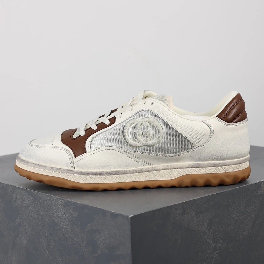Gucci Sneakers MAC80 low-top with Interlocking G side logo — Gucci MAC80 White Brown