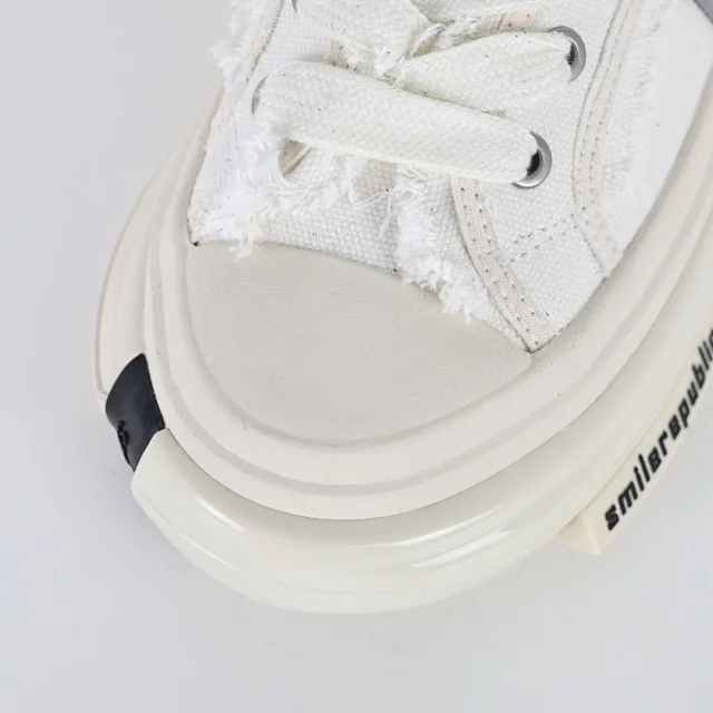 SMILEREPUBLIC Sneakers Low-top frayed canvas platform product detail image 22