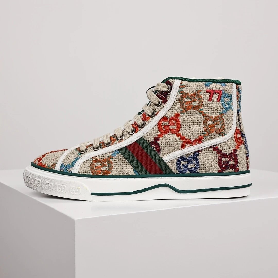 Gucci Sneakers Tennis 1977 high-top canvas — Gucci 1997 board shoes high-top color