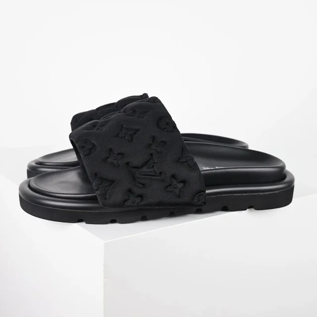 Louis Vuitton Slippers C8 Monogram Hook-and-Loop Strap Slides product detail image 10