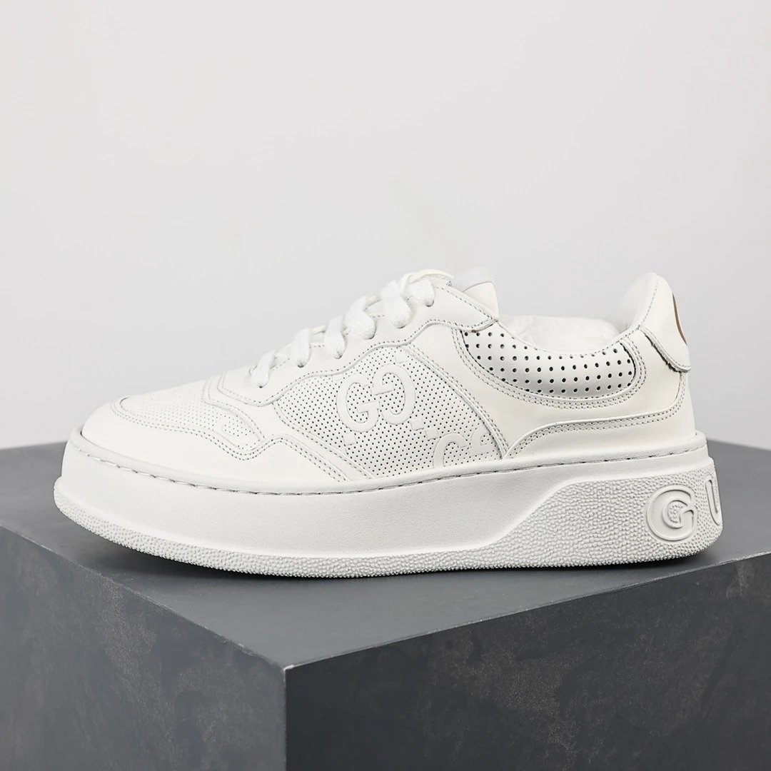 Gucci Sneakers Low-Top Chunky Platform — Gucci Cookie Shoes White