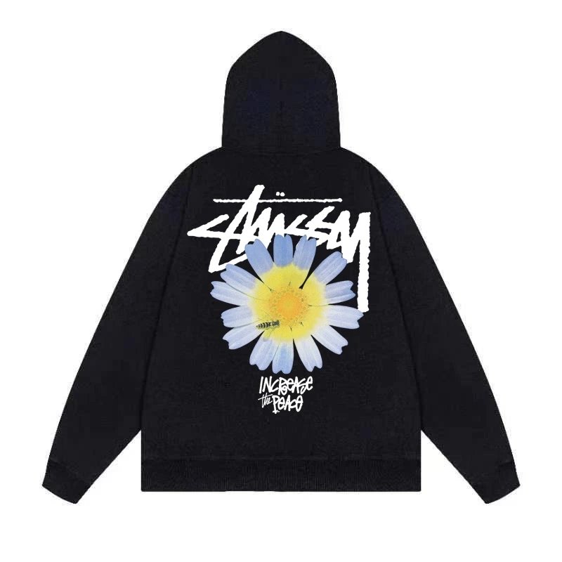 Stussy International Four Aces Flame Hoodie Black - 15