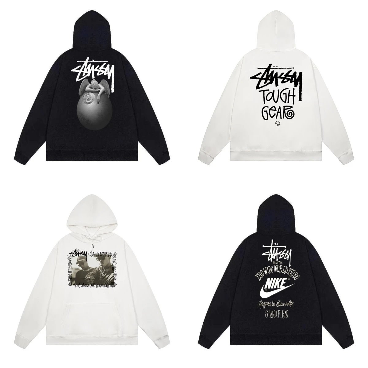 Stussy x Nike The Wing World Trip Navy Hoodie - 3