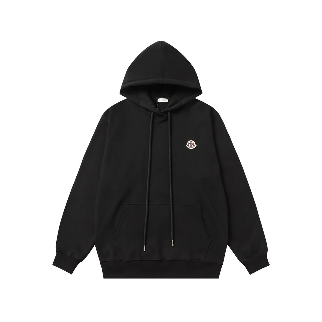 Moncler Logo Print Black Hoodie - 17