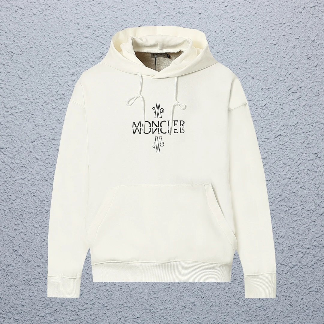 Moncler Logo Print Black Hoodie - 24