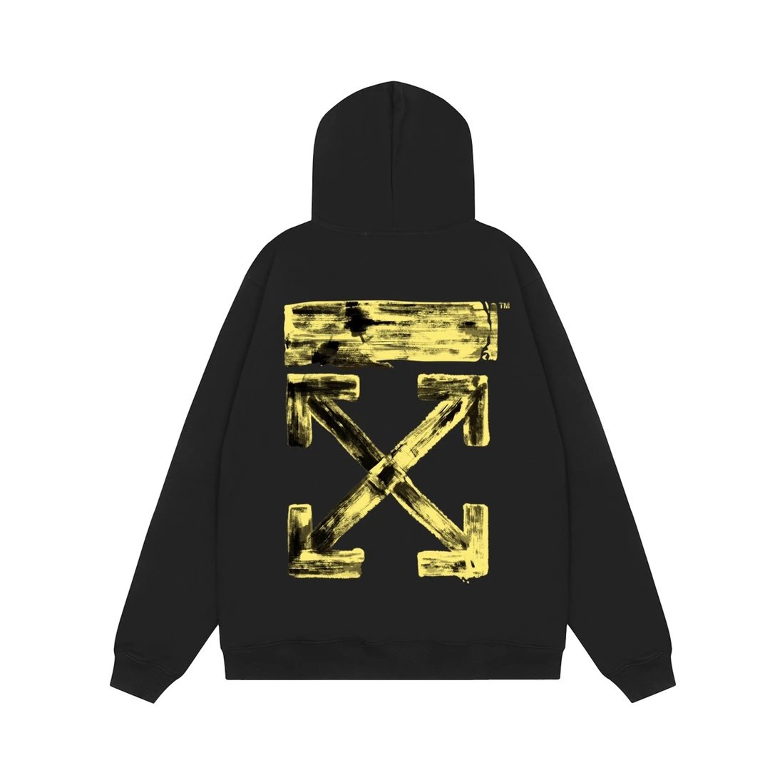 Off-White Painted Arrows Black Hoodie - 1