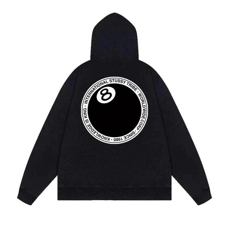 Stussy International Four Aces Flame Hoodie Black - 23