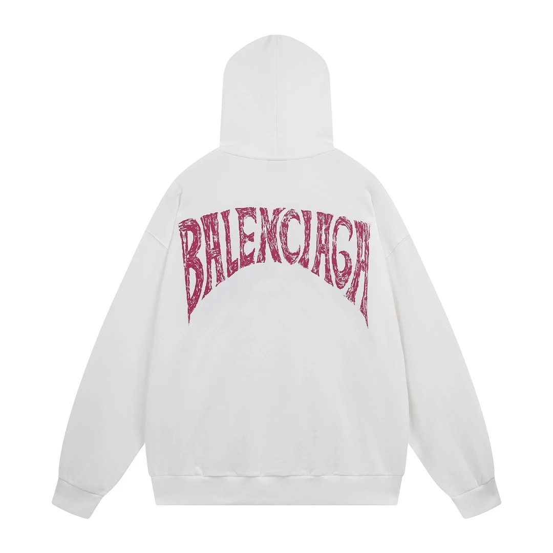 Balenciaga Logo Hoodie Black - 17