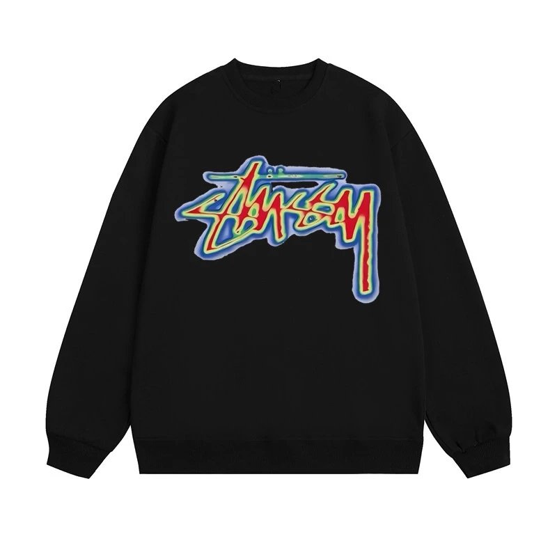 Stussy Crewneck Sweatshirt Black Hoodie - 18