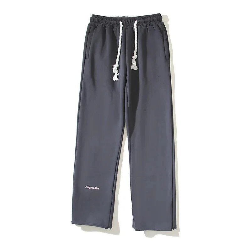 Design Graffiti Hoodie and Sweatpants Set Charcoal Gray Tracksuit - 5