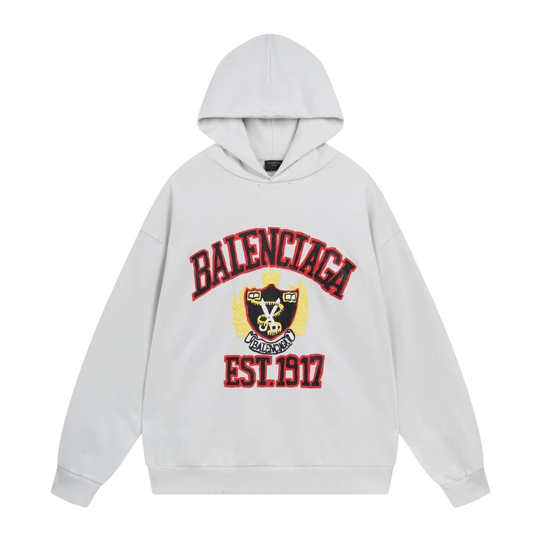 Balenciaga Logo Hoodie Black - 38