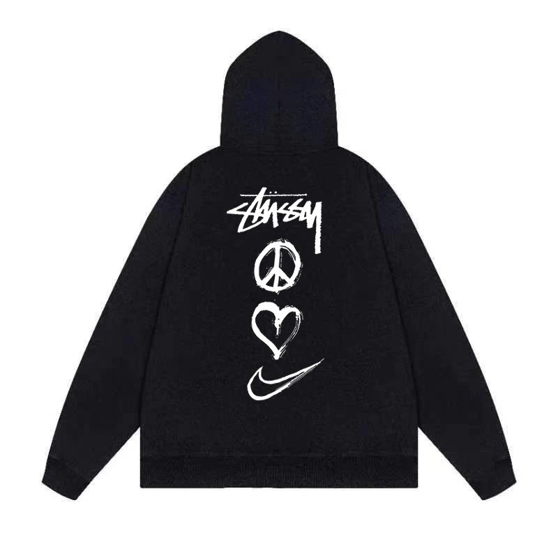 Stussy International Four Aces Flame Hoodie Black - 27
