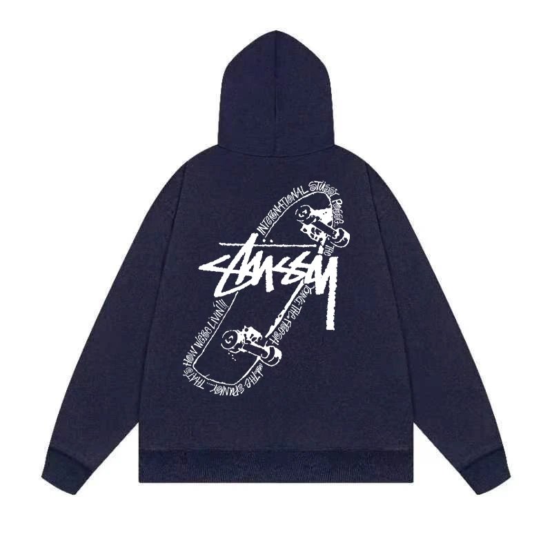 Stussy x Nike The Wing World Trip Navy Hoodie - 16