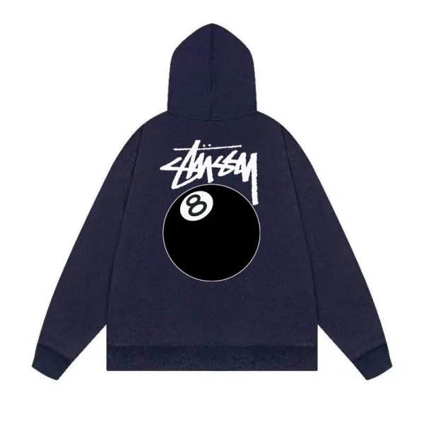 Stussy 8-Ball Hoodie Navy - 1