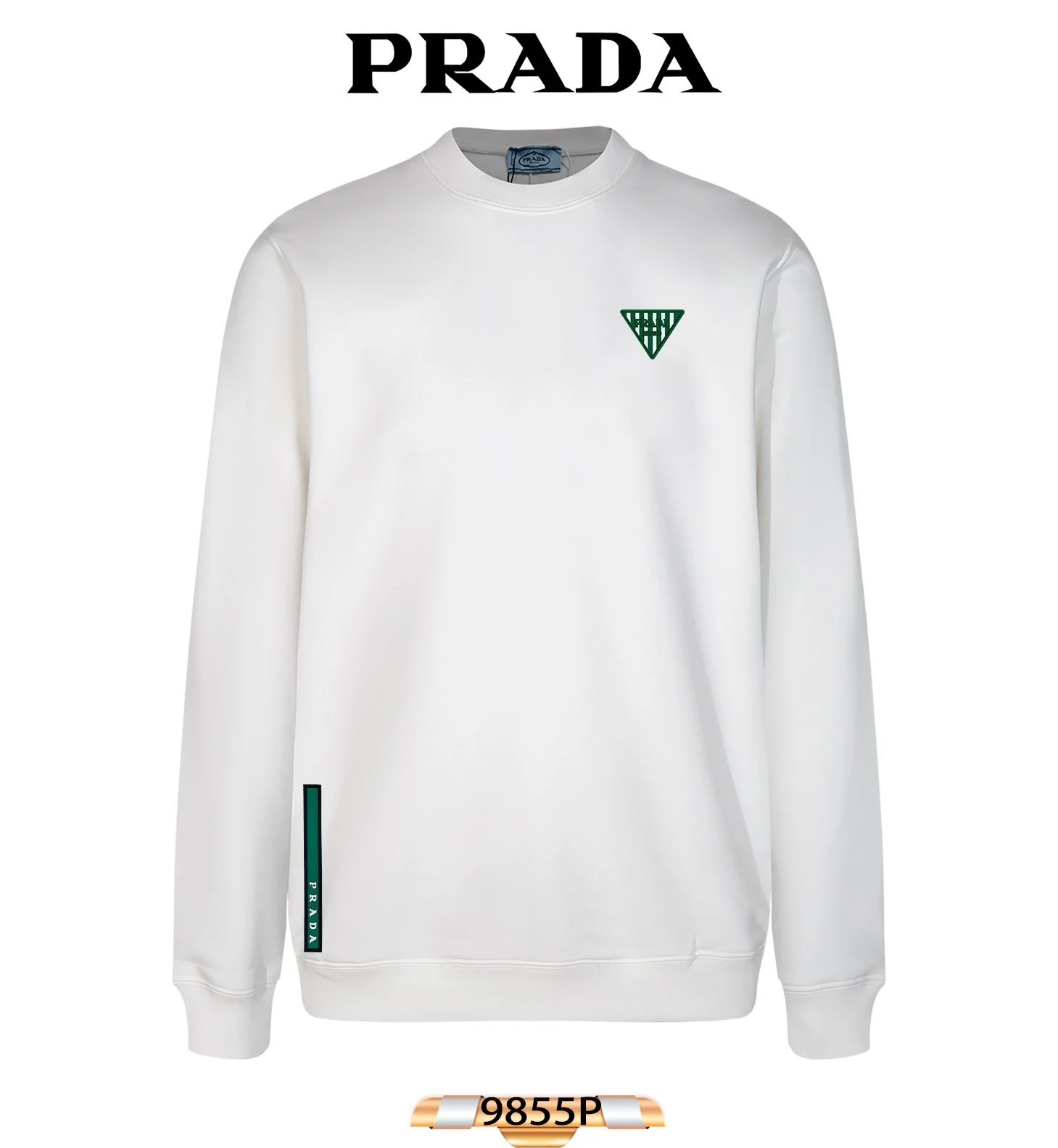 Prada Triangle Patch Black Sweatshirt Sweater - 26