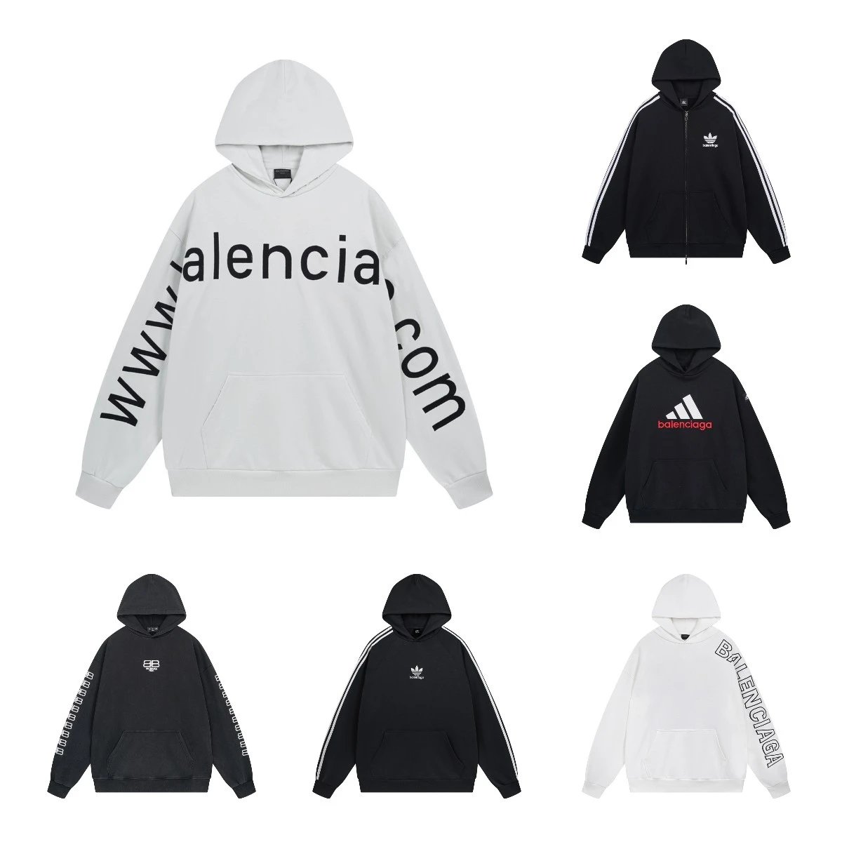 Balenciaga Authentic Jersey Apparel Hoodie Charcoal Gray Hoodie - 11