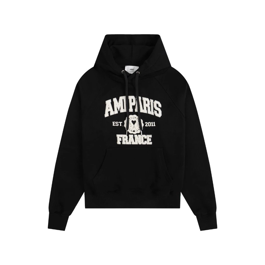 AMI Paris College Hoodie Gray - 12