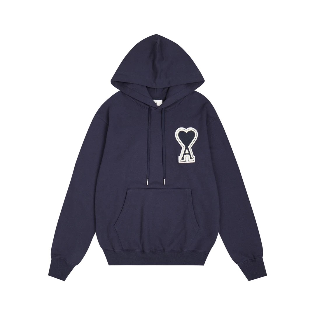 AMI Paris College Hoodie Gray - 36