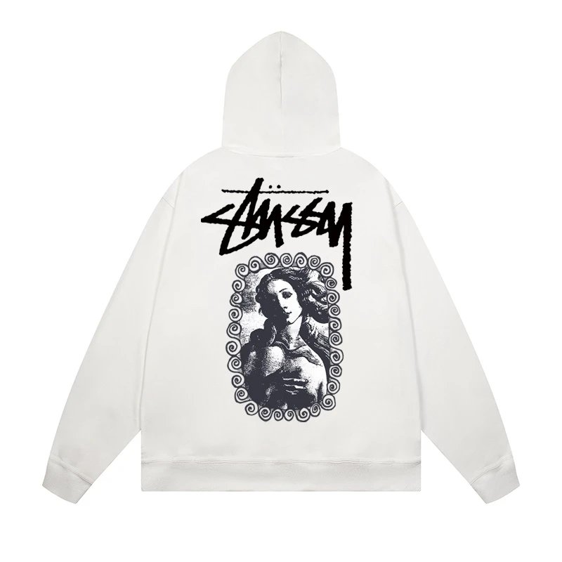 Stussy Drip Logo Hoodie White - 5