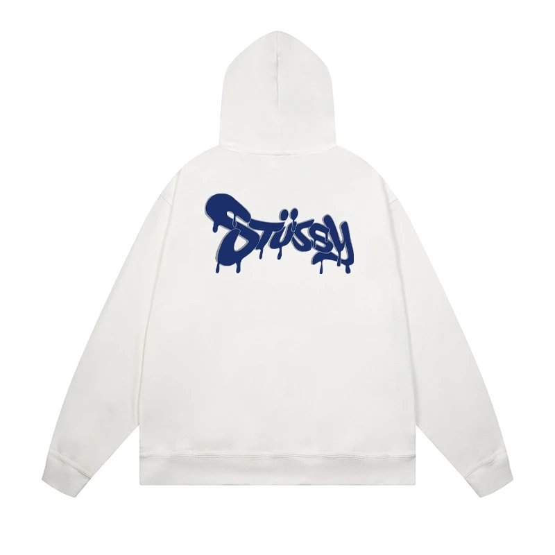 Stussy Drip Logo Hoodie White - 30