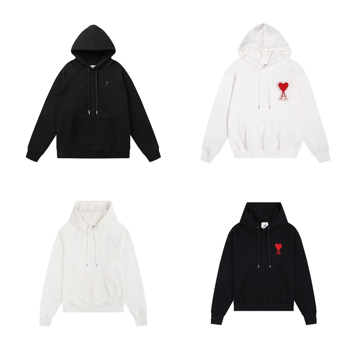 AMI Paris College Hoodie Gray - 11