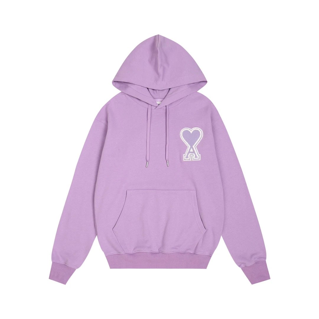 AMI Paris College Hoodie Gray - 35