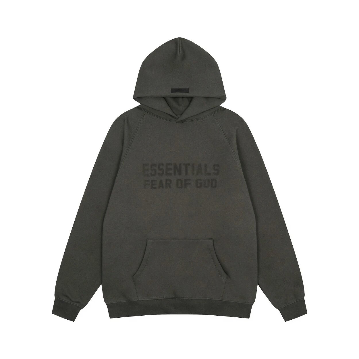 Design Floral Print Back Graphic Hoodie Black - 16