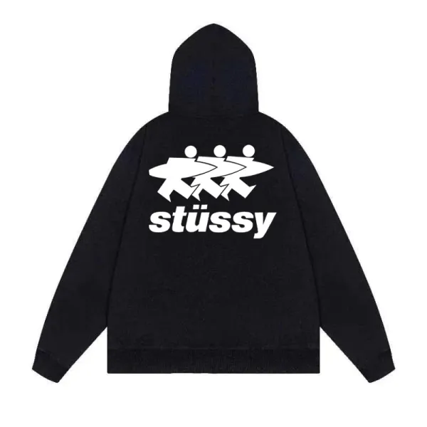 Stussy Stüssy Surfer Graphic Hoodie Black Hoodie - 1