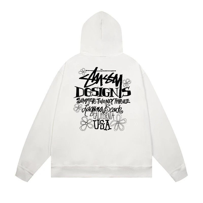 Stussy Drip Logo Hoodie White - 19