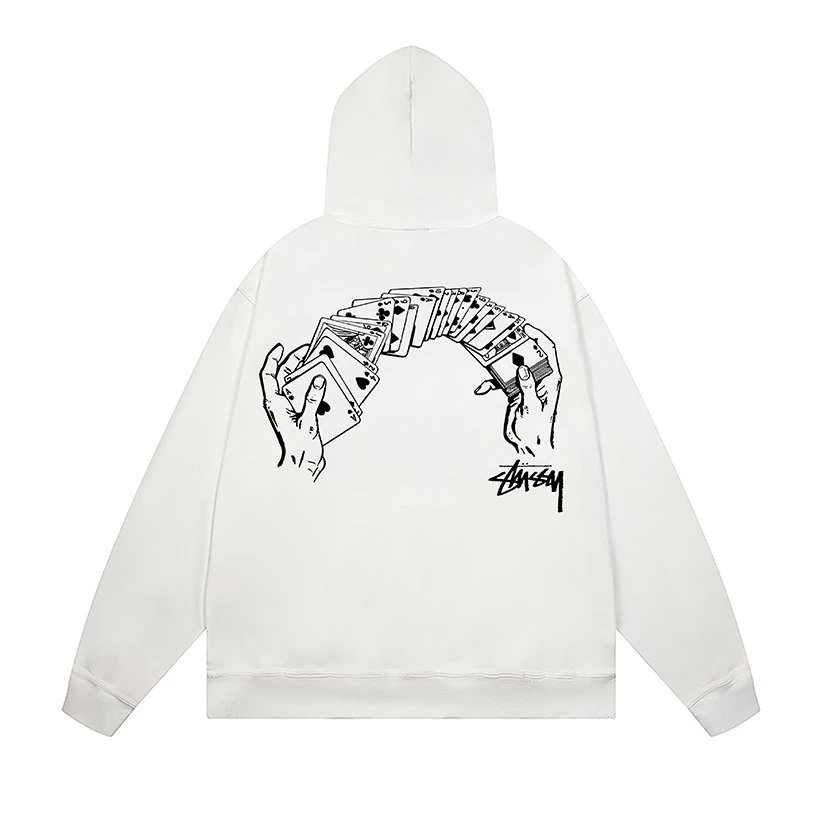 Stussy Drip Logo Hoodie White - 10