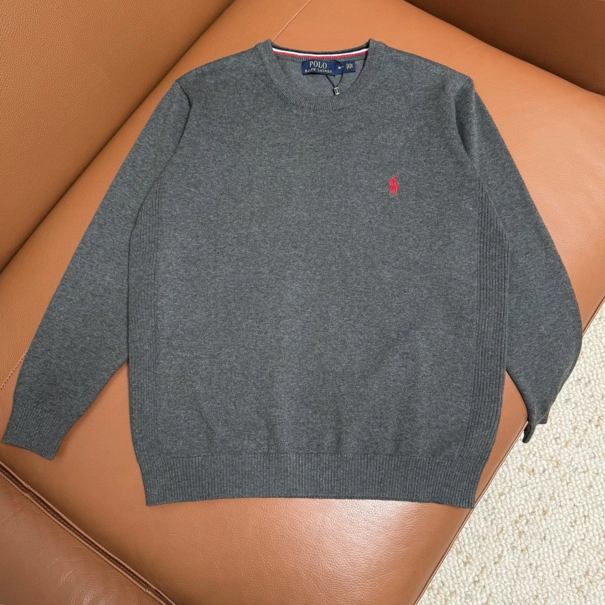 Moncler Logo Embroidered Crewneck Sweater Gray - 14