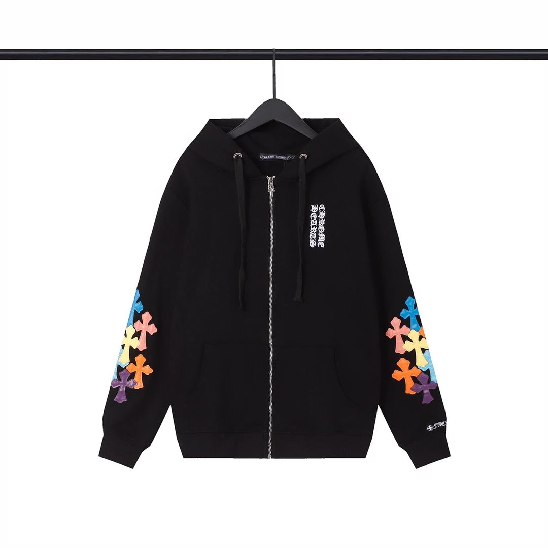 Chrome Hearts Logo Zip-Up Hoodie White - 30