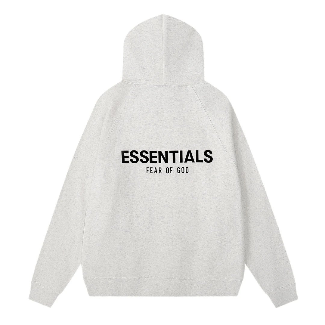 Design Floral Print Back Graphic Hoodie Black - 20