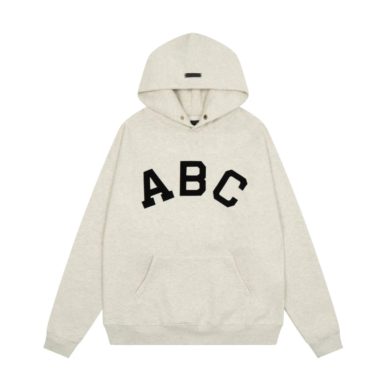 Design Floral Print Back Graphic Hoodie Black - 22