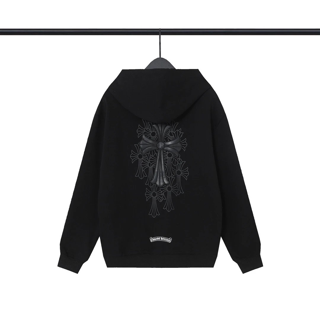 Chrome Hearts Logo Zip-Up Hoodie White - 23