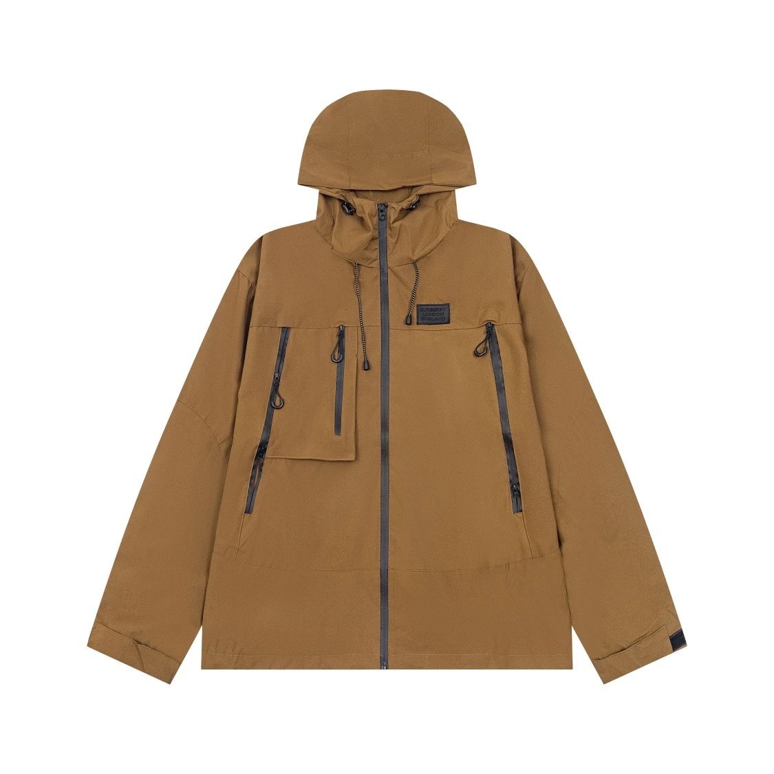 Burberry Logo-Embroidered Windbreaker Black Jacket Outerwear.windbreaker - 25