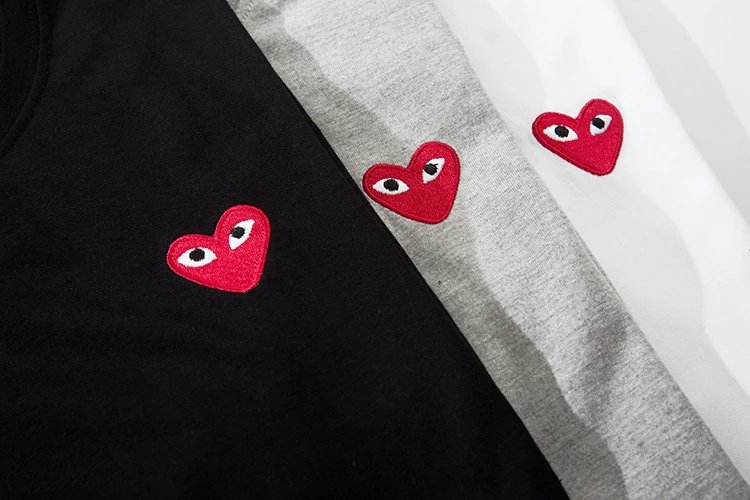 Comme des Garçons Play Heart Logo White T-Shirt - 10